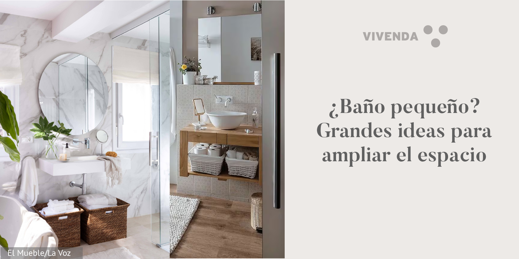 ¿Baño pequeño? Grandes ideas para ampliar el espacio