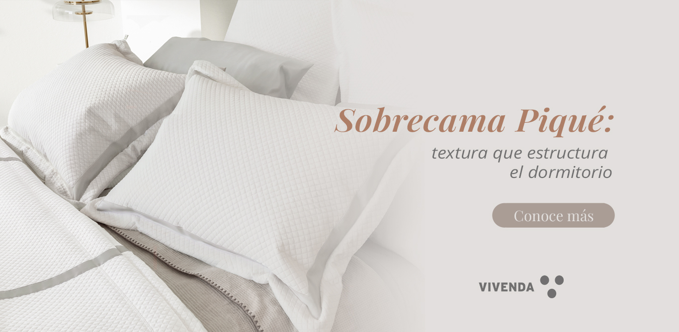 Tejido Piqué: textura que estructura el dormitorio
